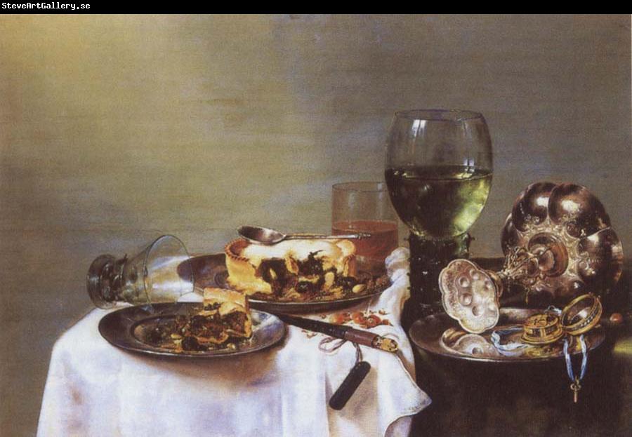 Willem Claesz Heda Breakfast Talbe with Blackberry Pie